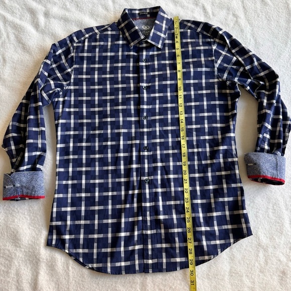 Bugatchi Uomo Classic Fit Long Sleeve Button Down Shirt Size M - Picture 5 of 8